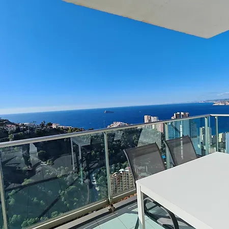 Skyline 33 2 Vistas Al Mar Y Montana Lägenhet Benidorm